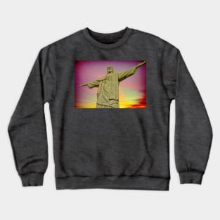 Cristo Redentor at sunset Rio de Janeiro Crewneck Sweatshirt